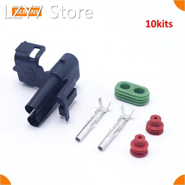 2Pin/Way Delphi Female 10kits Automotive Sealed Electrical W-封面