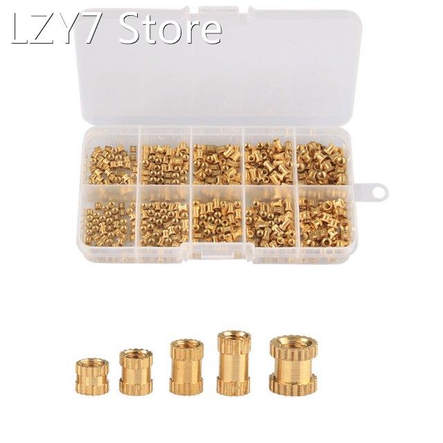 500Pcs Injection Nut Brass Insert Nut M2/M2.5/M3 Knurled Nut