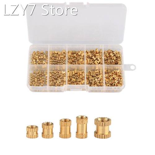500Pcs Injection Nut Brass Insert Nut M2/M2.5/M3 Knurled Nut