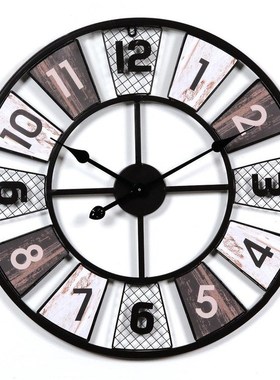 Large Size Metal Wall Clock European Retro Modern Design Liv