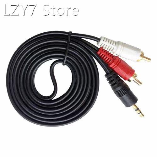 3.5 MM Male Jack to AV 2 RCA Male Stereo Music Audio Cable C