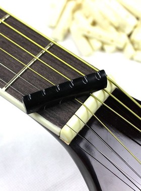 2Pcs/lot Buffalo Bone Ivory pper Guitar Bridge Nut Saddle  6