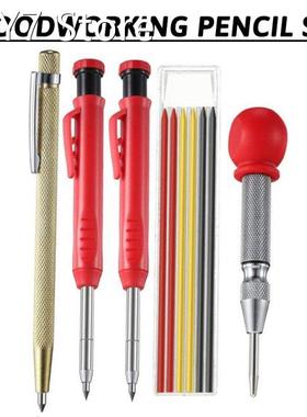 Newest Deep Hole Solid Carpenter Tungsten Pencil Marker Kit