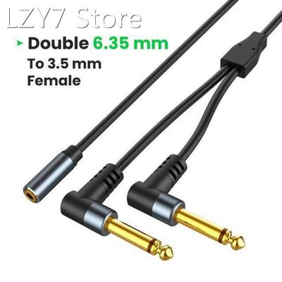 Dual 6.35Mm To 3.5Mm Adapter Audio Cable 6.5Mm 3.5 Jack Spli