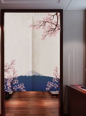 Japanese kiyo-e Linen Door Curtain Noren Bedroom kitchen Cur