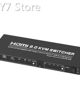 HDMI KVM Switcher HDMI 4 Port 4K@60Hz USB KVM Switcher Box W