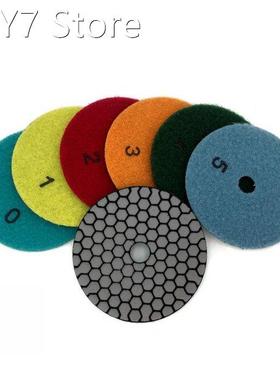 6PCS 4-inch/100mm Dry Polishing Pad Durable Diamond Polishin