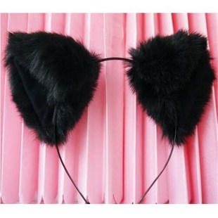 Cartoon Ears Hairband Headwear Long Fur Head Band Hair
