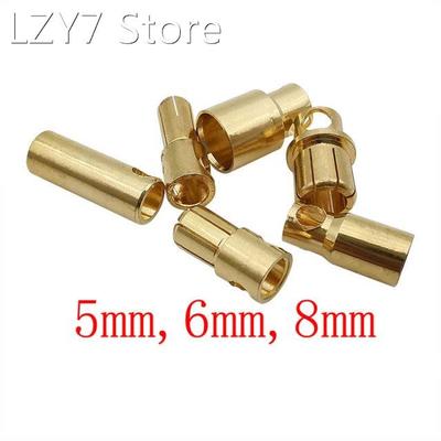 20Pairs 5.0mm 6.0mm 8.0mm Brass Gold Plate Male Female Bulle