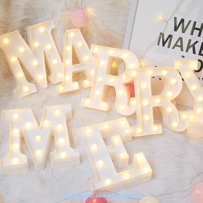 3D LED Night LAMp 26 LEttEr 0-9 DigitAL MArquEE SigN ALphAbE
