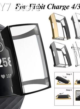 For Fitbit Charge 2 3 4 Watch Case TPU Silicone Clear Protec