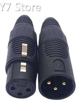 Multipurpose 3Pin XLR Male/Female Plug Wire Connector 3Poles
