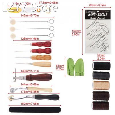18pcs/lot DIY Leather Craft Handmade Sewing Stitching Punch