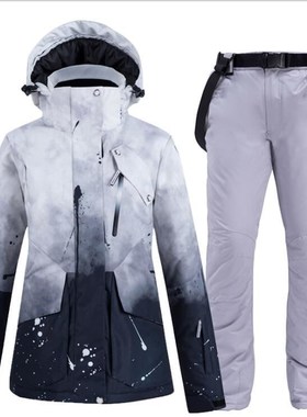 - Women Ski Suit Snowboarding Clothing Set Snow Costume