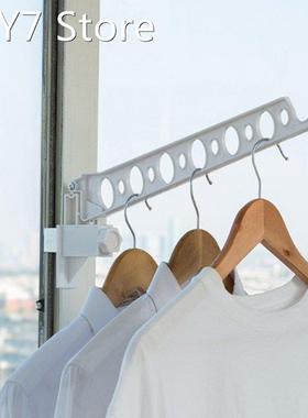 Simple Household Clothes Drying Racks Free Perforated Window