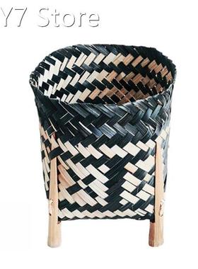 Bamboo Woven Flower Plant Pots Handmade Decorative Indoor Pl