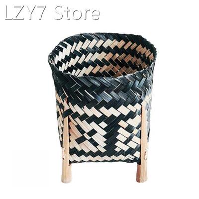 Bamboo Woven Flower Plant Pots Handmade Decorative Indoor Pl