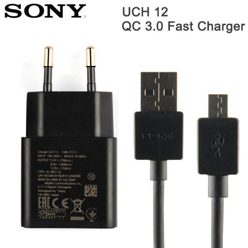 SONY Original Fast Travel Charger UCH12 For SONY Xperia XZ3