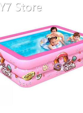 Baby Kids Cute Square Inflatable Pool Safe Infant Swimming P