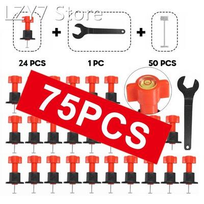 75PCS Flat Ceramic Level Wedges Tile Spacers For Flooring Wa