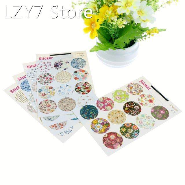 60pcs/lot craft scrapbooking album paper rural floral sticke