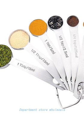 6pcs Measuring Spoon Set Dry Liquid Ingredients Scale Baking