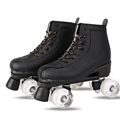 JK   Artificial Leather Roller Skates Double Line Skates Two
