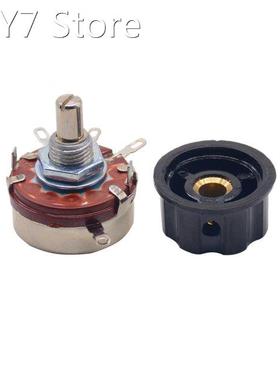 1 ps WTH118-1A 2W 470K ohm Rotary Taper Potentiometer with k