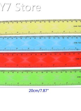 1PC Soft 20cm Ruler Multicolour Flexible Creative Stationery