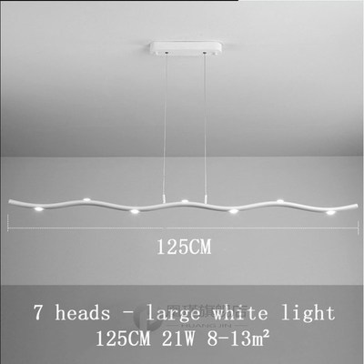 Restaurant chandelier led long strip light simple modern cre