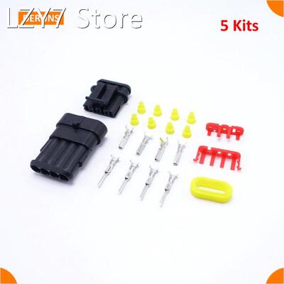 Factory Directsale 4Pin/way 5Kits Waterproof Sealed Auto Mot