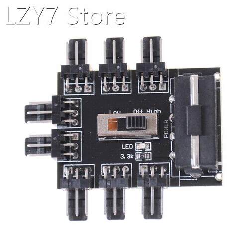 2 Level Speed Control PC Computer IDE Molex 1 to 8 Way Split