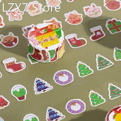 1 Roll Washi Paper Die-cutting Tape Christmas Cartoon Decora