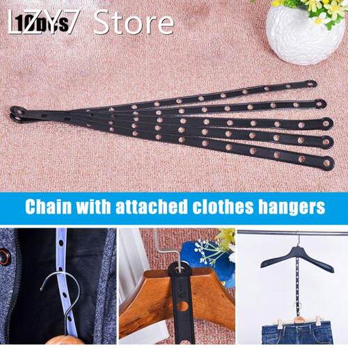 10pcs Hangers Article Link Chain Hook Clothes Plastic Hook L