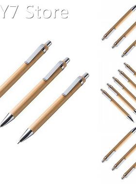 100 Pcs/Lot Bamboo Ballpoint Pen Stylus Contact Pen Office &