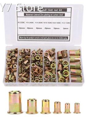 155pcs / Box Inch Colored Zinc Plating Carbon Steel Rivet Nu