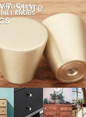 5Pcs Simple Round Brass Drawer Handle Wardrobe Door Cabinet