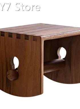 Solid Wood Tissue Holder Paper Roll Holder Wall-Mounted Toil