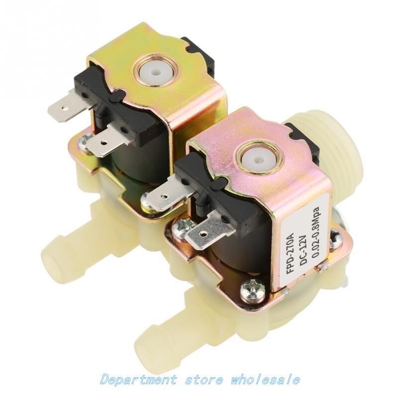 dn20 /4 dc 12v dual  electric water inlet solenoid valve nor
