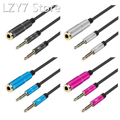3.5mm Jack Microphone Headphone Female Splitter Cable for Mo