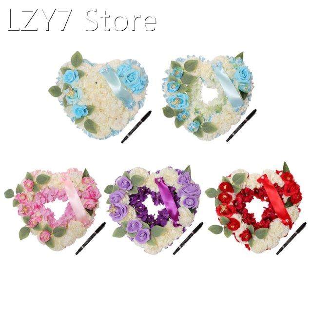 artificial flower garland funeral floral arrangement heart s