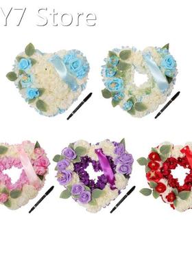 Artificial Flower Garland Funeral Floral Arrangement Heart S