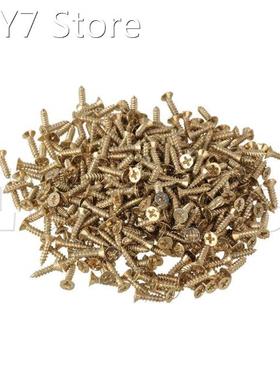 2.5 x 10mm Yellow Iron Flat Antique Self Tapping Wood Screws