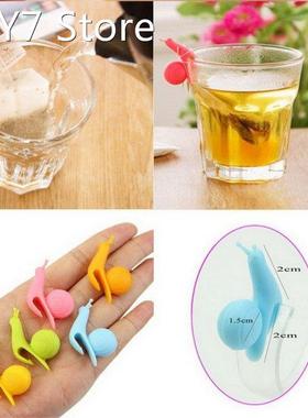6pcs Colorful Silicone Small Snail Recognizer Device Tea Inf