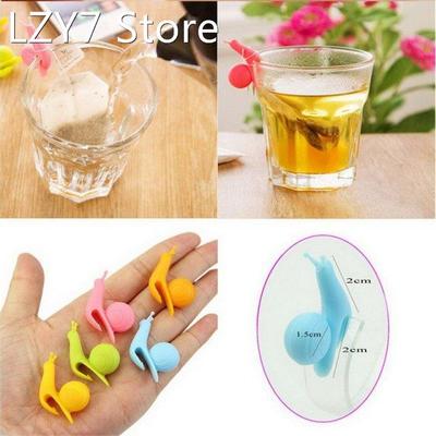 6pcs Colorful Silicone Small Snail Recognizer Device Tea Inf