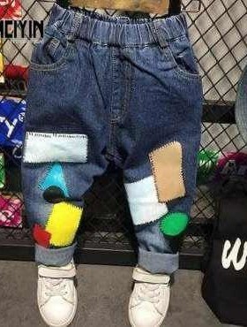 Children's jeans 1-2-3-4-5-6 year old boys spring and autumn