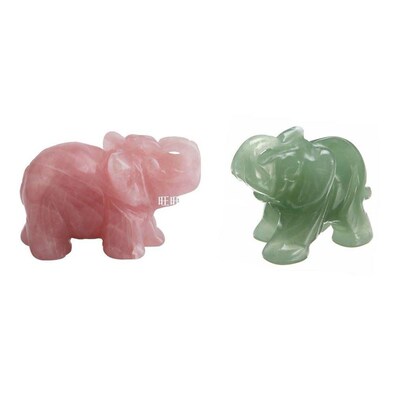 KiWarm Classic Green Pink Aventurine Jade Stone Craving Luck