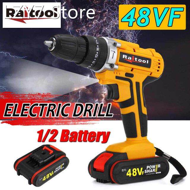 Raitool 48VF Electric Drill Cordless Drill Electric Screwdri