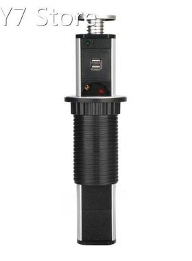 Electrical PULL 3 Plug Socket 2 USB Outlet Kitchen Table Soc