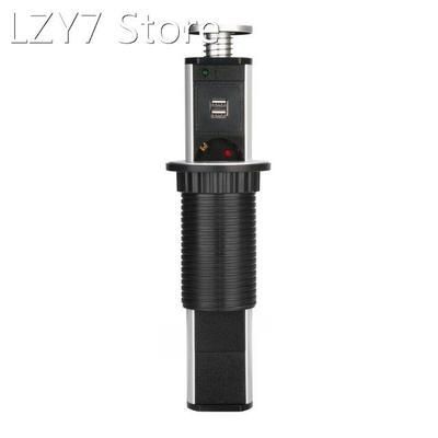 Electrical PULL 3 Plug Socket 2 USB Outlet Kitchen Table Soc